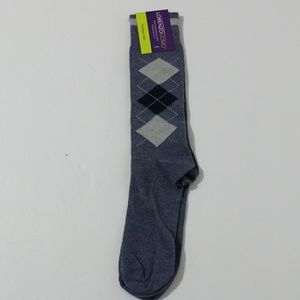 Lorenzo Uomo Italian Argyle dress socks NWT